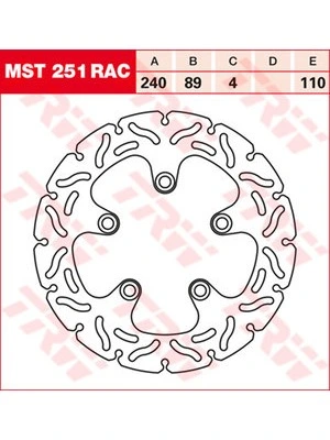 Racing brake discs, rear, with ABE