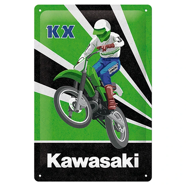 Kawasaki Blechschild, 3D-Prägung