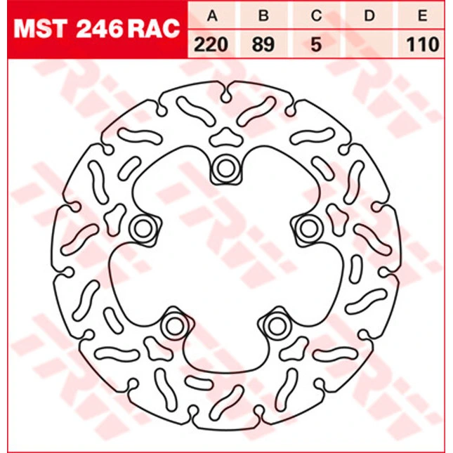 TRW Bremsscheiben Racing, Hinten, mit ABE