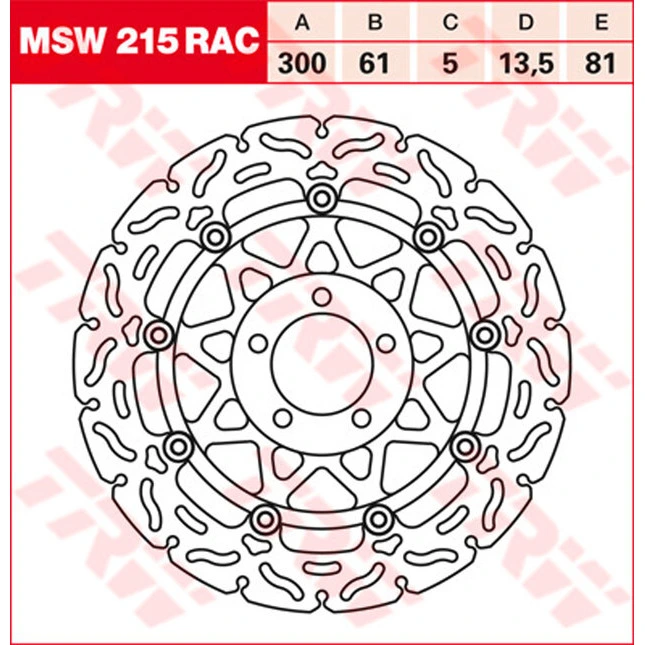 TRW Bremsscheiben Racing, Vorne, mit ABE