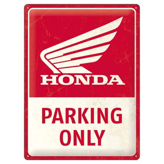 Honda Blechschild Parking Only