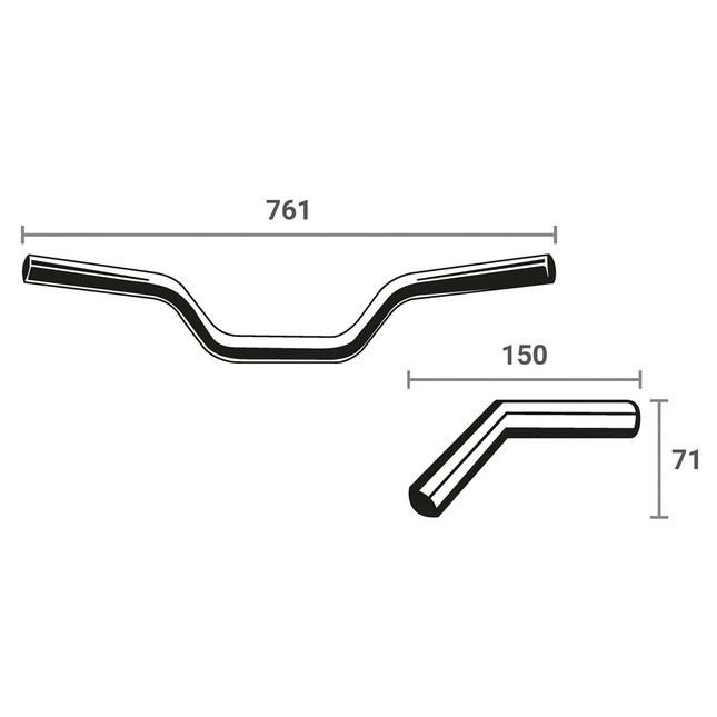 gazzini Lenker Sport 22,2 mm, Breite 761 mm, ABE