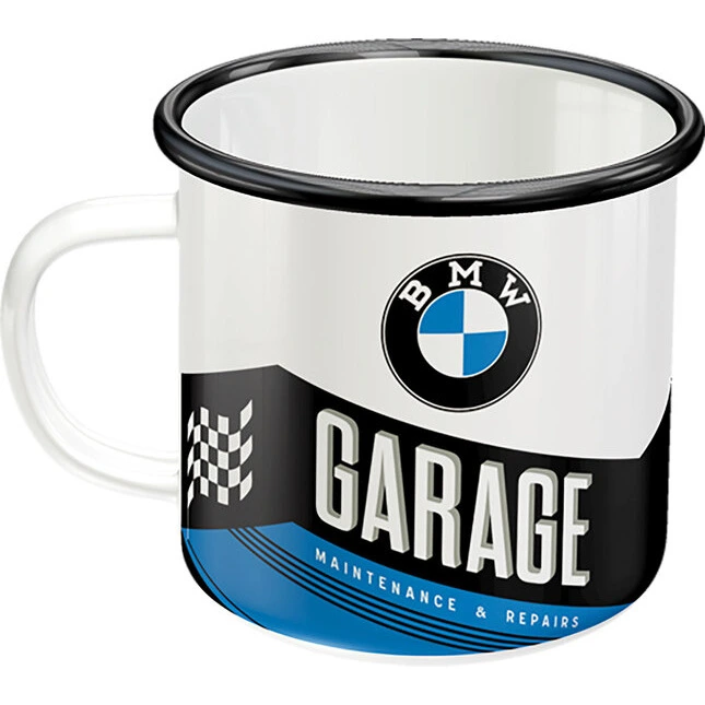 BMW Retro Emaille Becher - BMW Garage