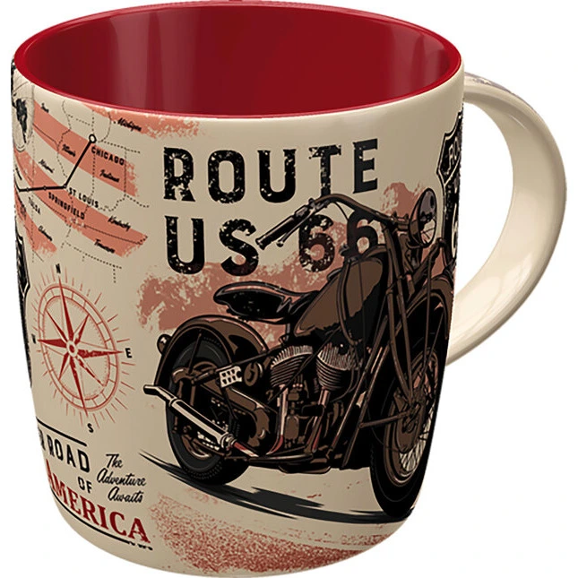US Highways Route 66 Nostalgie Keramik Becher