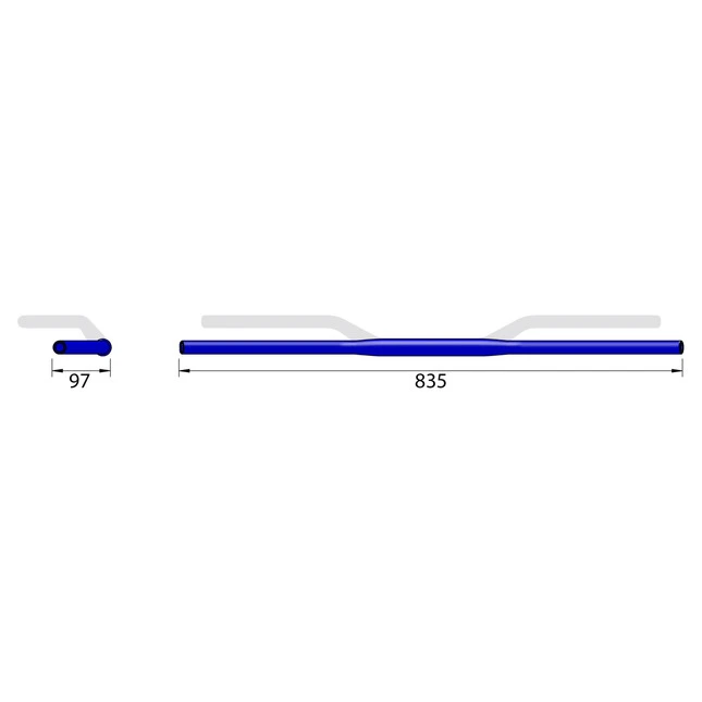 Highsider X-Bar Drag Bar Wide XD2 Lenker, B:835 mm