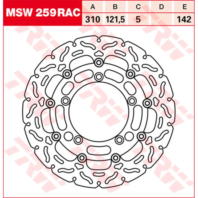 TRW Bremsscheiben Racing, Vorne, mit ABE