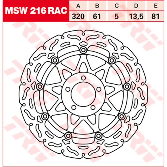 TRW Bremsscheiben Racing, Vorne, mit ABE