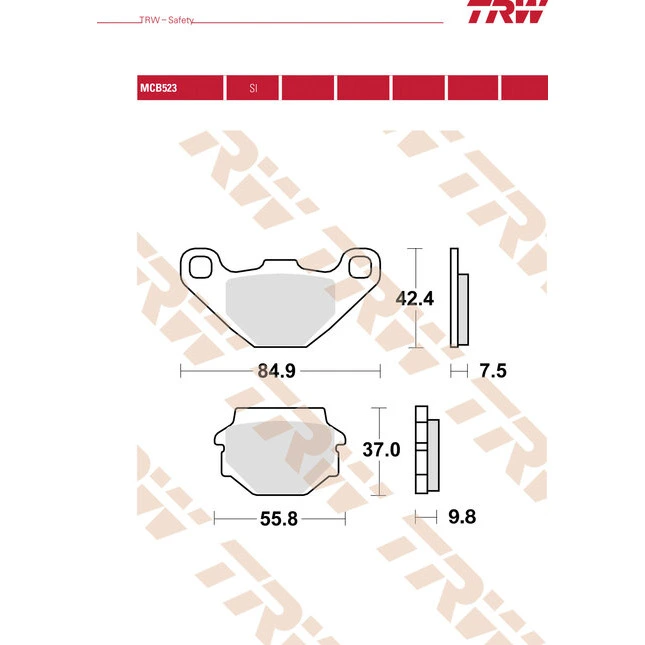 TRW Bremsbeläge Organisch