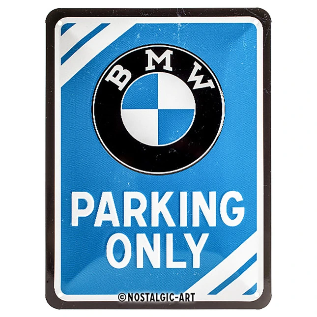 BMW Blechschild BMW "Parking Only"