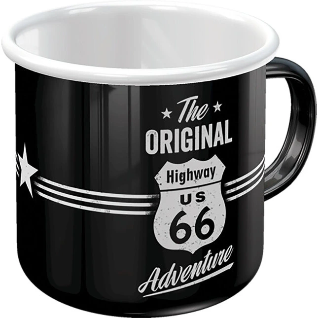 US Highways Emaille Becher Route 66