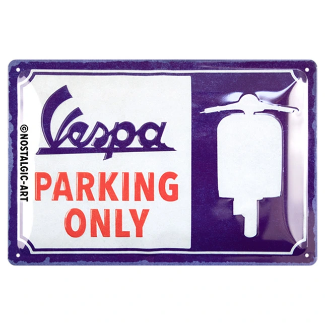 Vespa Parking Only Blechschild