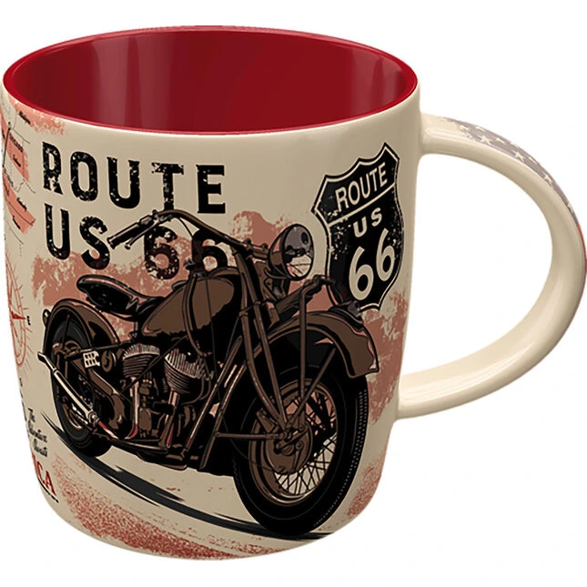 US Highways Route 66 Nostalgie Keramik Becher