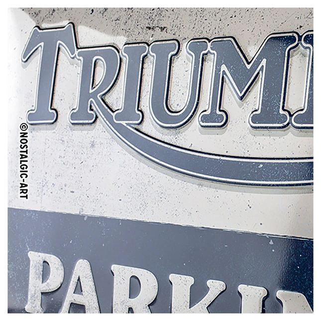Triumph Blechschild Parking Only