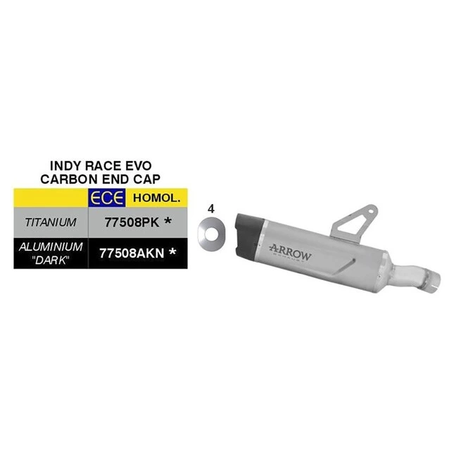 Arrow Indy Race Evo Auspuffsystem mit EG-BE