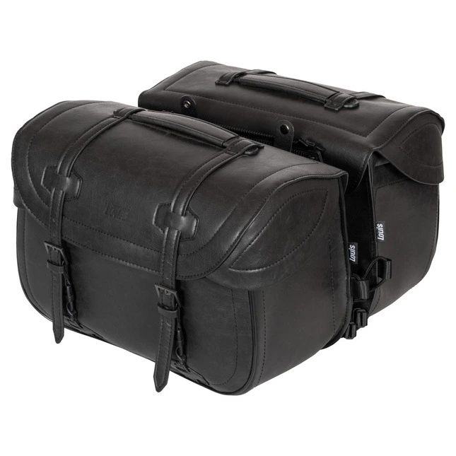 Louis Satteltaschen aus Kunstleder, 27 Liter