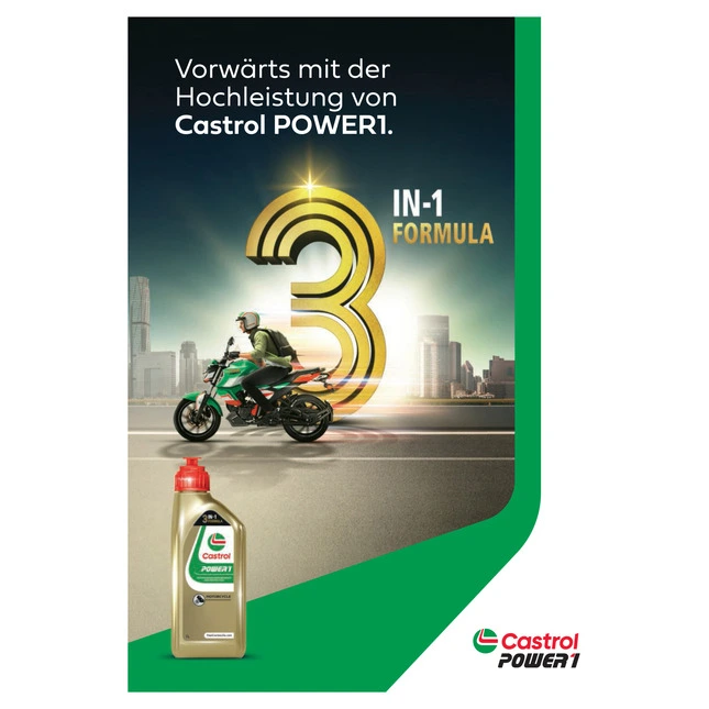 Castrol Power 1 Motorenöl 4T 10W-40, 1 L,