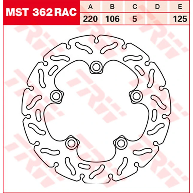 TRW Bremsscheiben Racing, Hinten, mit ABE