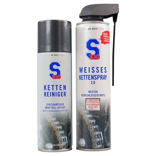S100 Set weißes Kettenspray 2.0 400 ml +