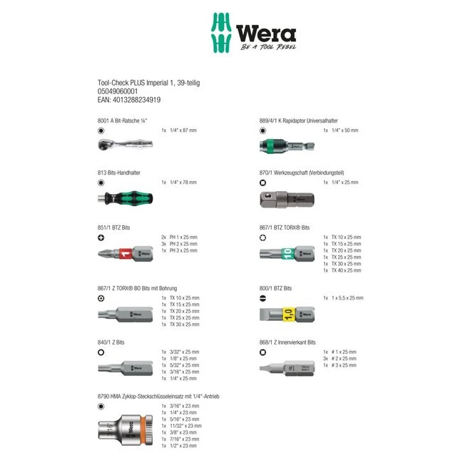 Wera Tool-Check PLUS Imperial 1