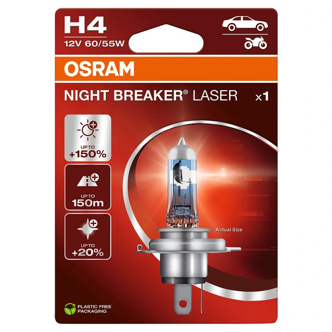 OSRAM Night Breaker Laser H4 Halogenglühlampe