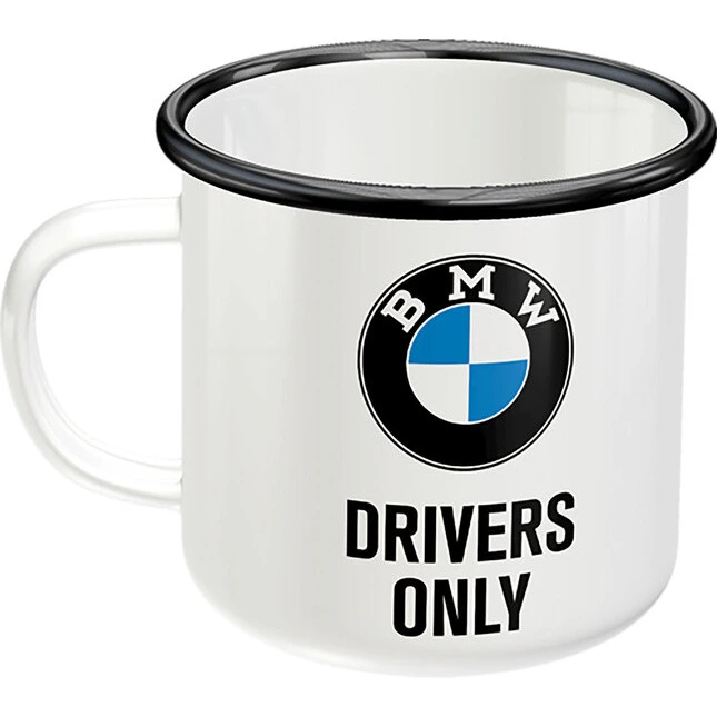 BMW Emaille Becher BMW Drivers only