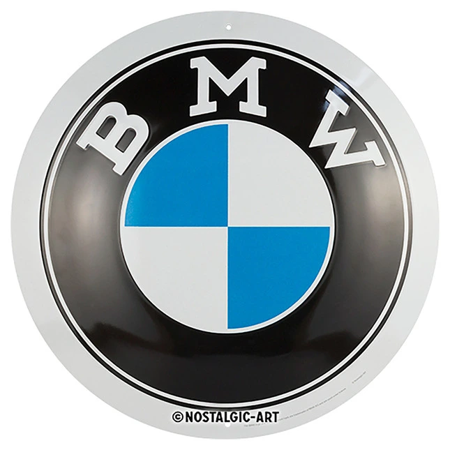 BMW Blechschild Rund, 3D-Geprägt