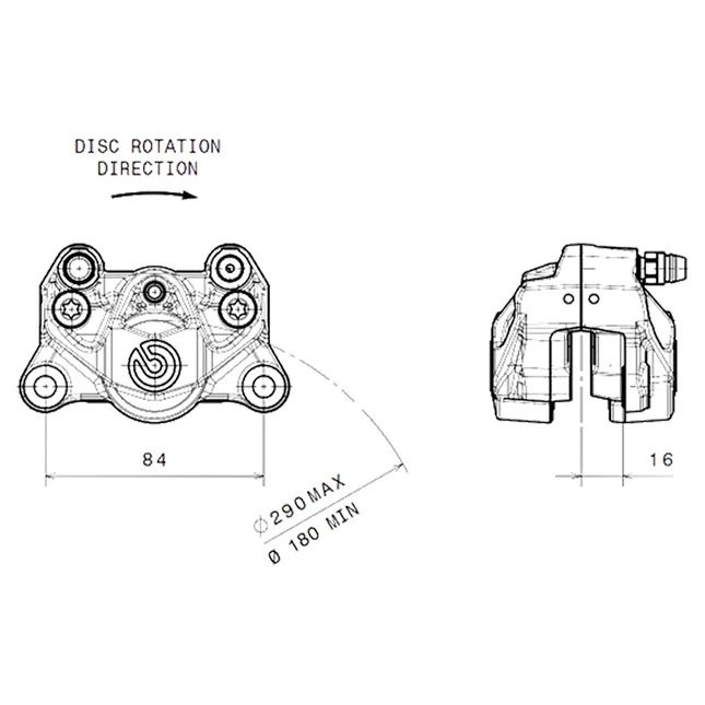 Brembo Bremssattel Hinten