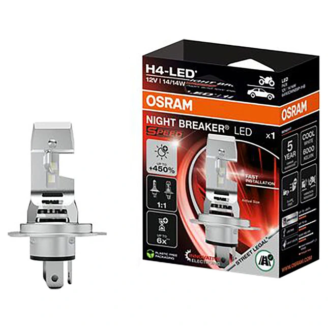 OSRAM Night Breaker LED-Lampe Speed H4 450