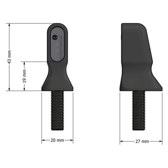 MOTOISM Blinker Type-T inkl. Positionslicht