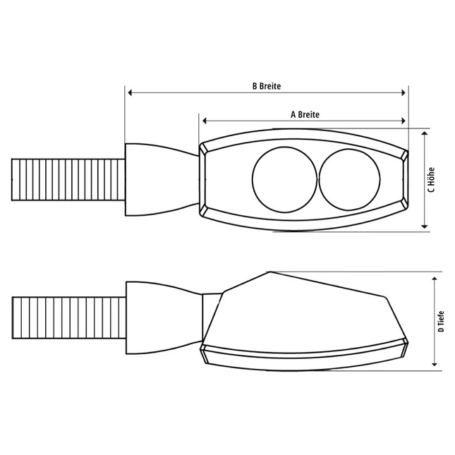 Shin-Yo Universal LED-Blinker Shorty Fin