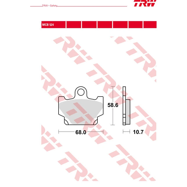 TRW Bremsbeläge Organisch