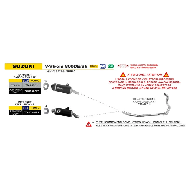Arrow Auspuffsystem mit EG-BE