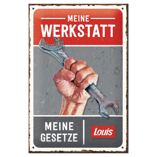Louis Blechschild Meine Werkstatt,