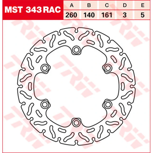 TRW Bremsscheiben Racing, Hinten, mit ABE