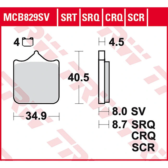 TRW Sinter Srt Road & Track Bremsbeläge