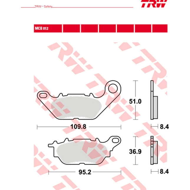 TRW Bremsbeläge Organisch