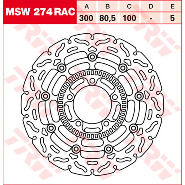 TRW Bremsscheiben Racing, Vorne, mit ABE
