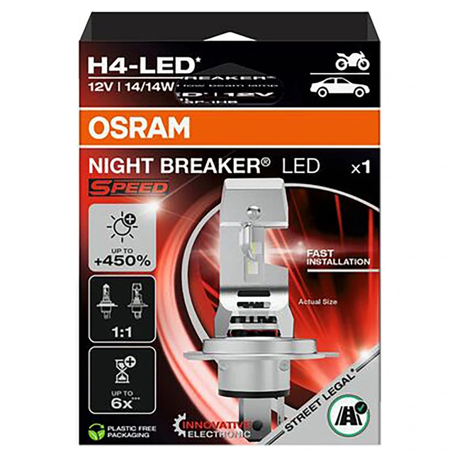 OSRAM Night Breaker LED-Lampe Speed H4 450