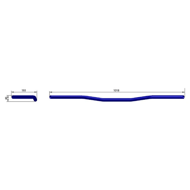 Highsider Wide Bar L11 Stahl-Lenker, B: 1018 mm