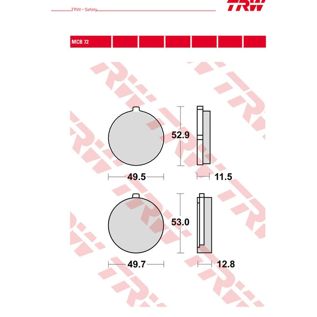 TRW Bremsbeläge Organisch