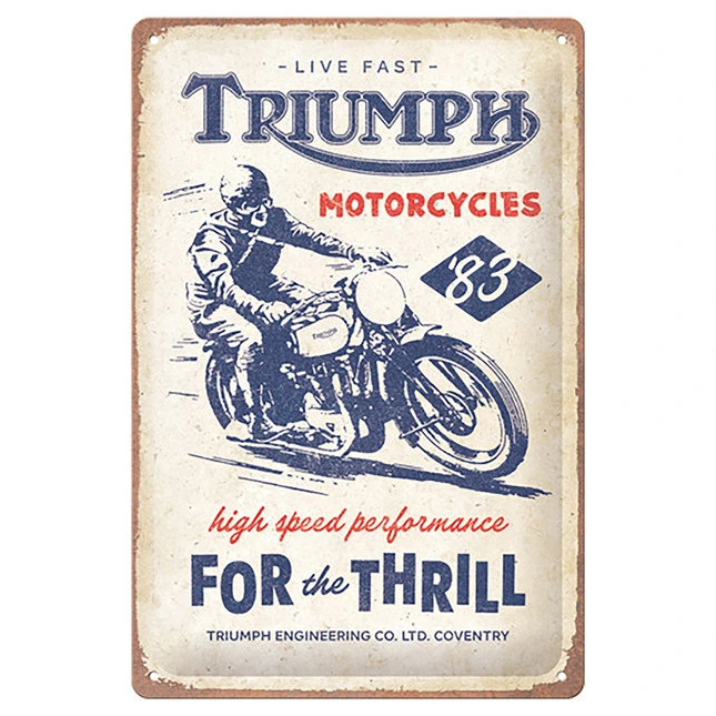 Triumph Blechschild Motorcycle
