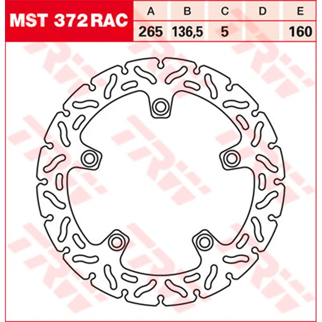 TRW Bremsscheiben Racing, Hinten, mit ABE