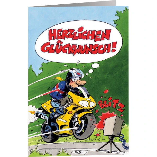 Motomania Glückwunsch-Karte