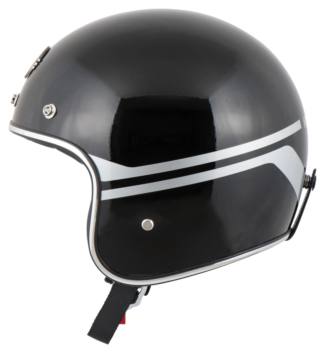 Nishua Jet 2 Evo Casque Jet Noir Argenté