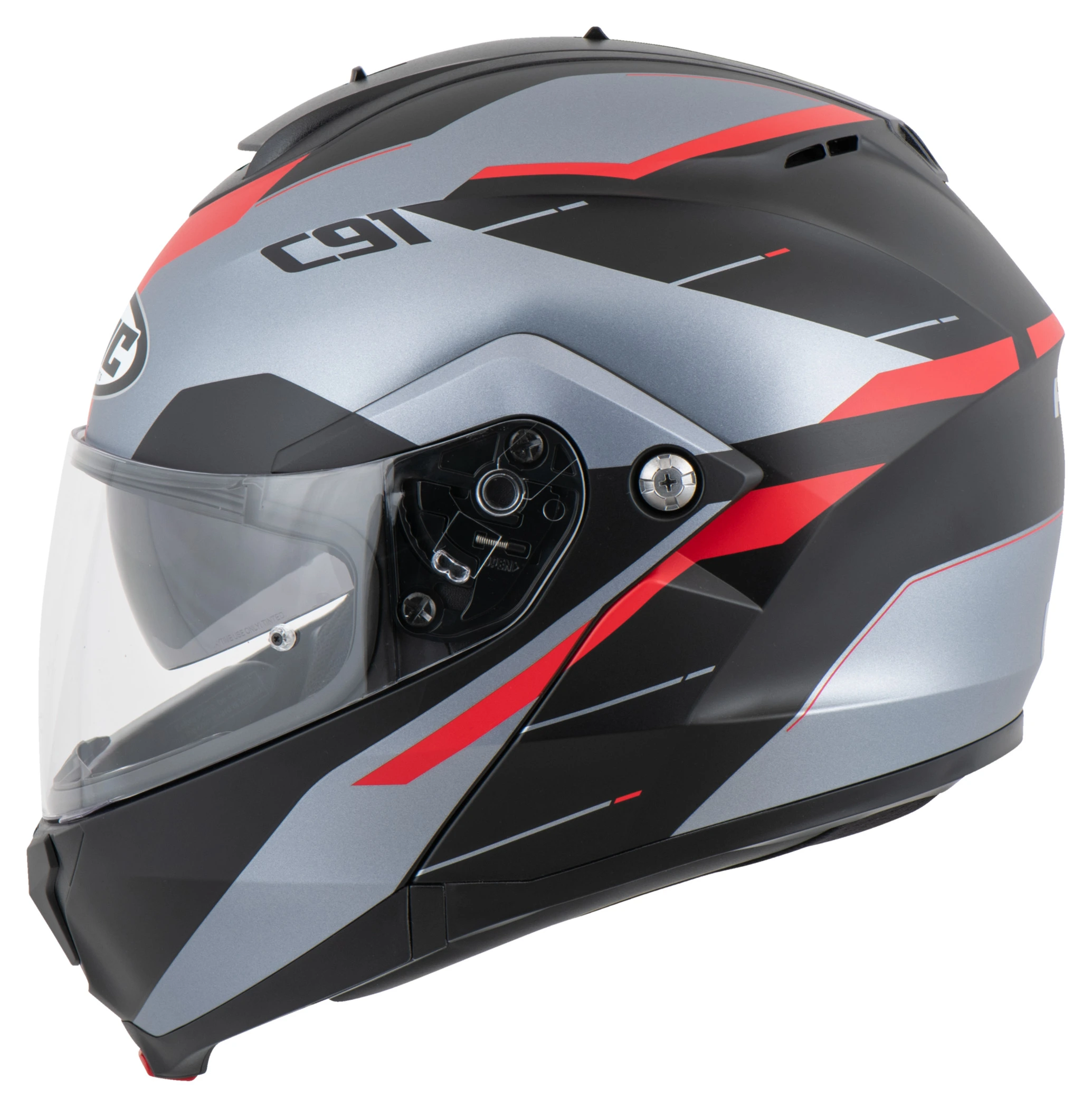 HJC HJC C91 KARAN GR.S SCHWARZ/SILBER/ROT MC1SF