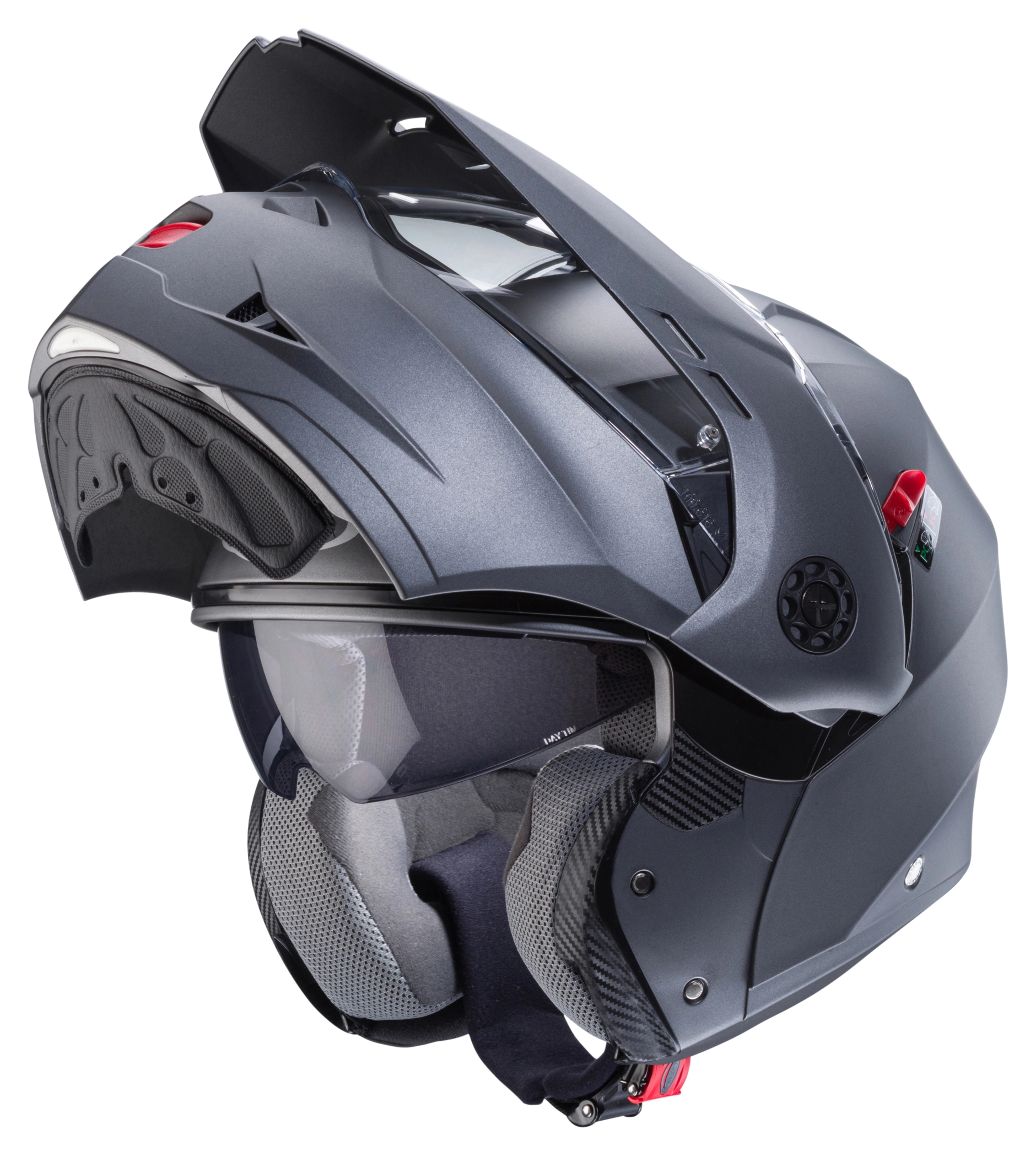 Caberg Tourmax Casco Modulare Enduro - Nero Opaco (Taglia S 55/56cm) Con Visiera Pinlock
