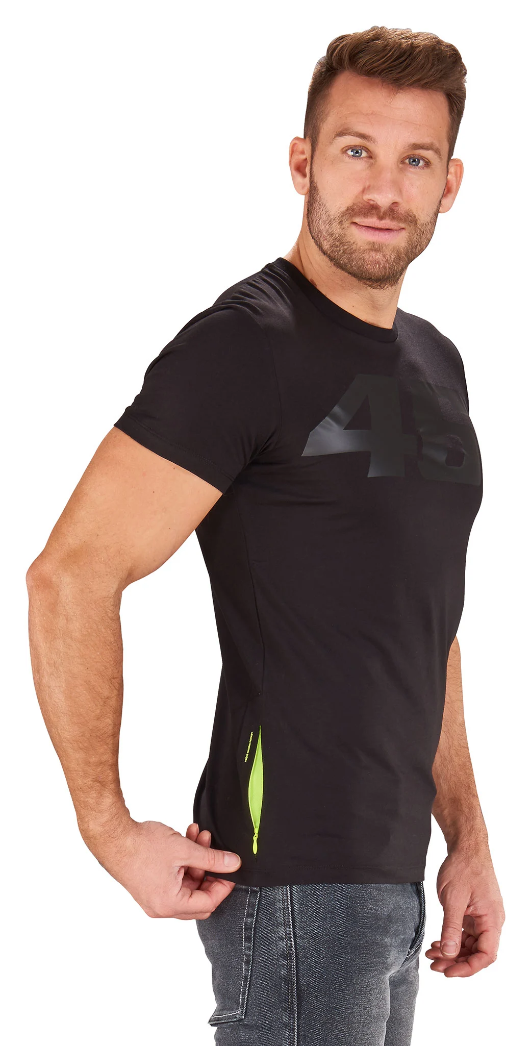 T-shirt VR46 Sky Racing Team Femme - Modèle Officiel 2020 - Noir - Polyester Technique VR-DRY