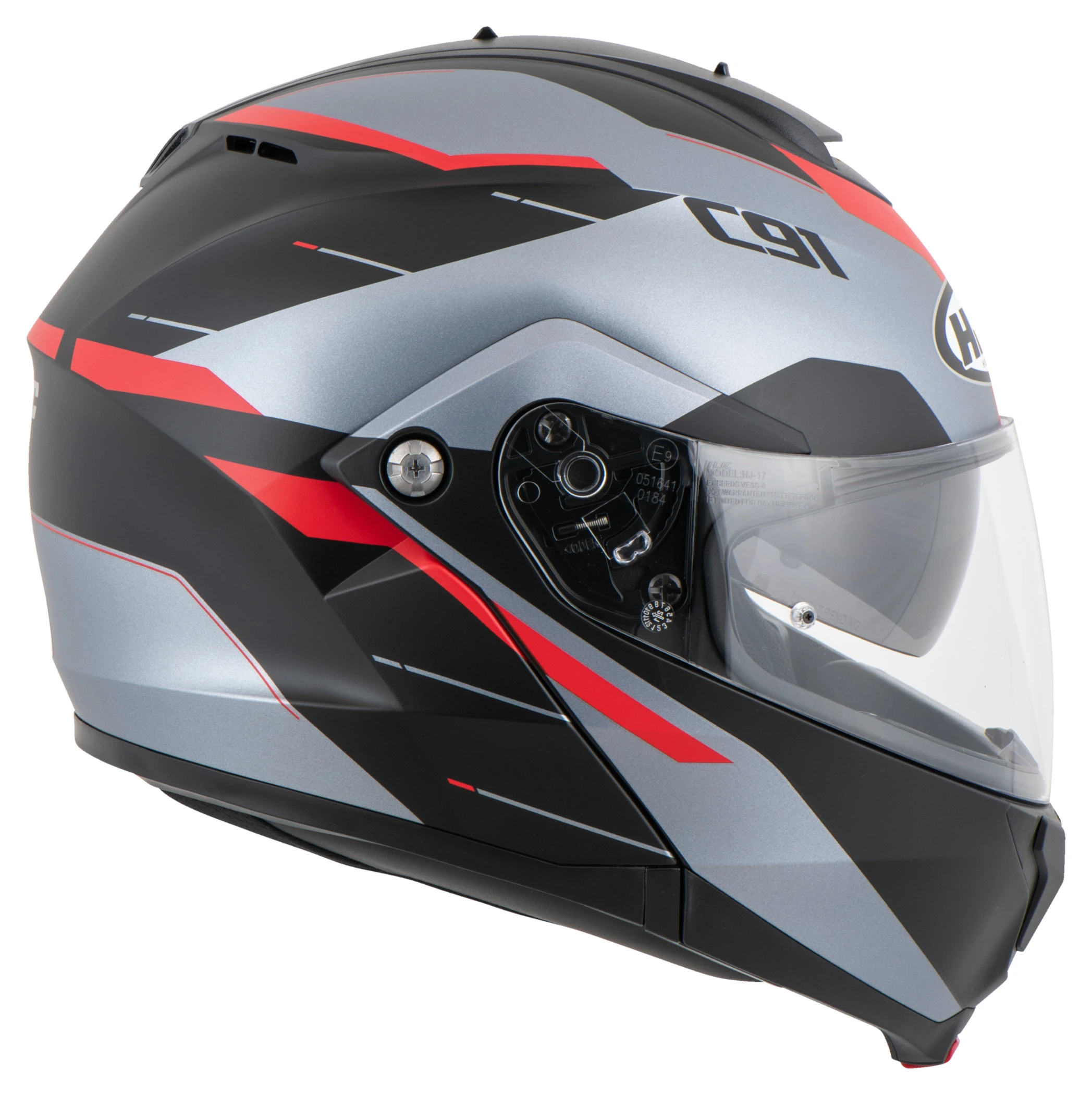 HJC HJC C91 KARAN GR.S SCHWARZ/SILBER/ROT MC1SF
