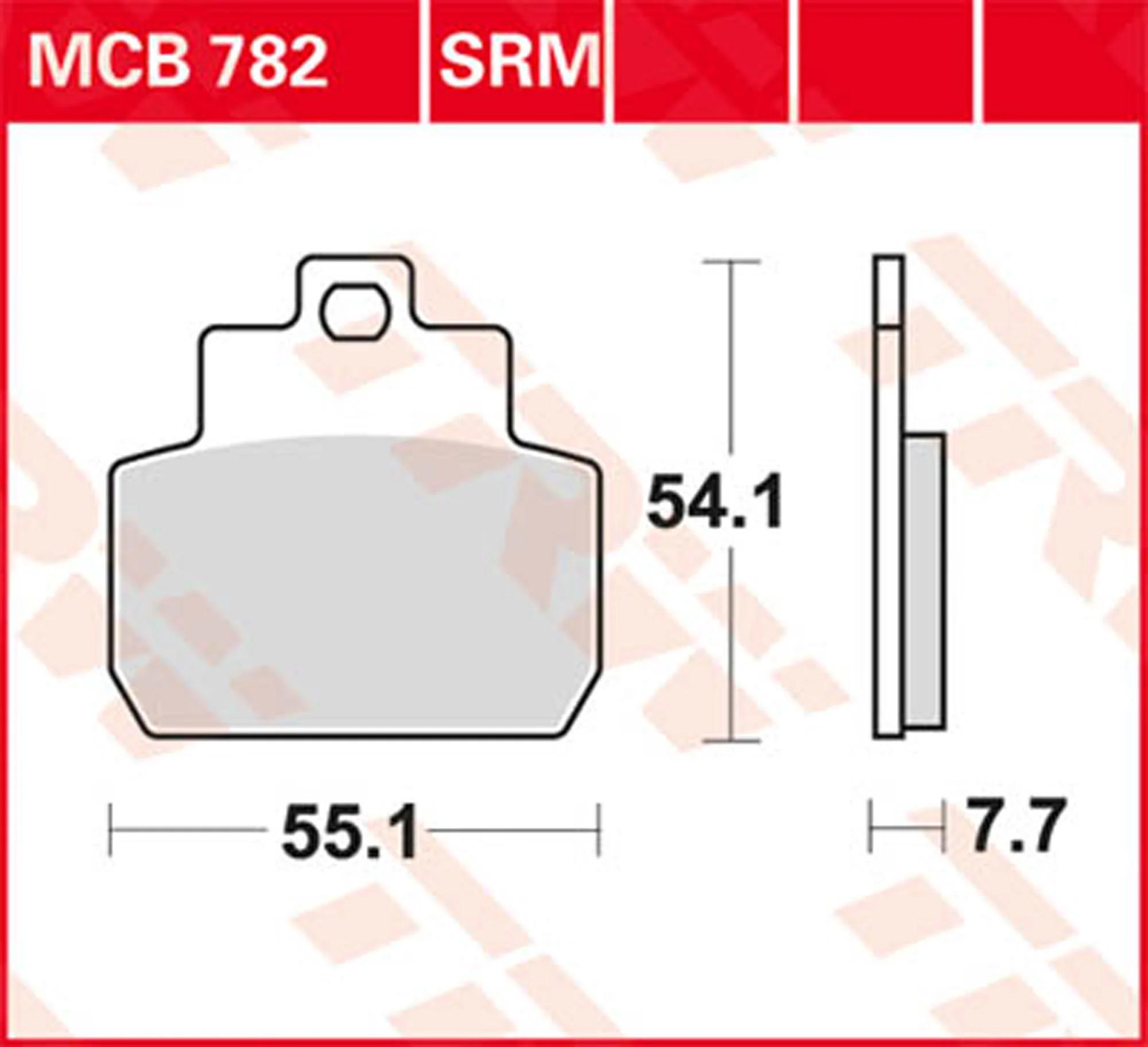 TRW Bremsbeläge MCB793SRQ – Für Aprilia SXV Motorräder, Dicke 8,3 Mm, Höhe 49,7 Mm