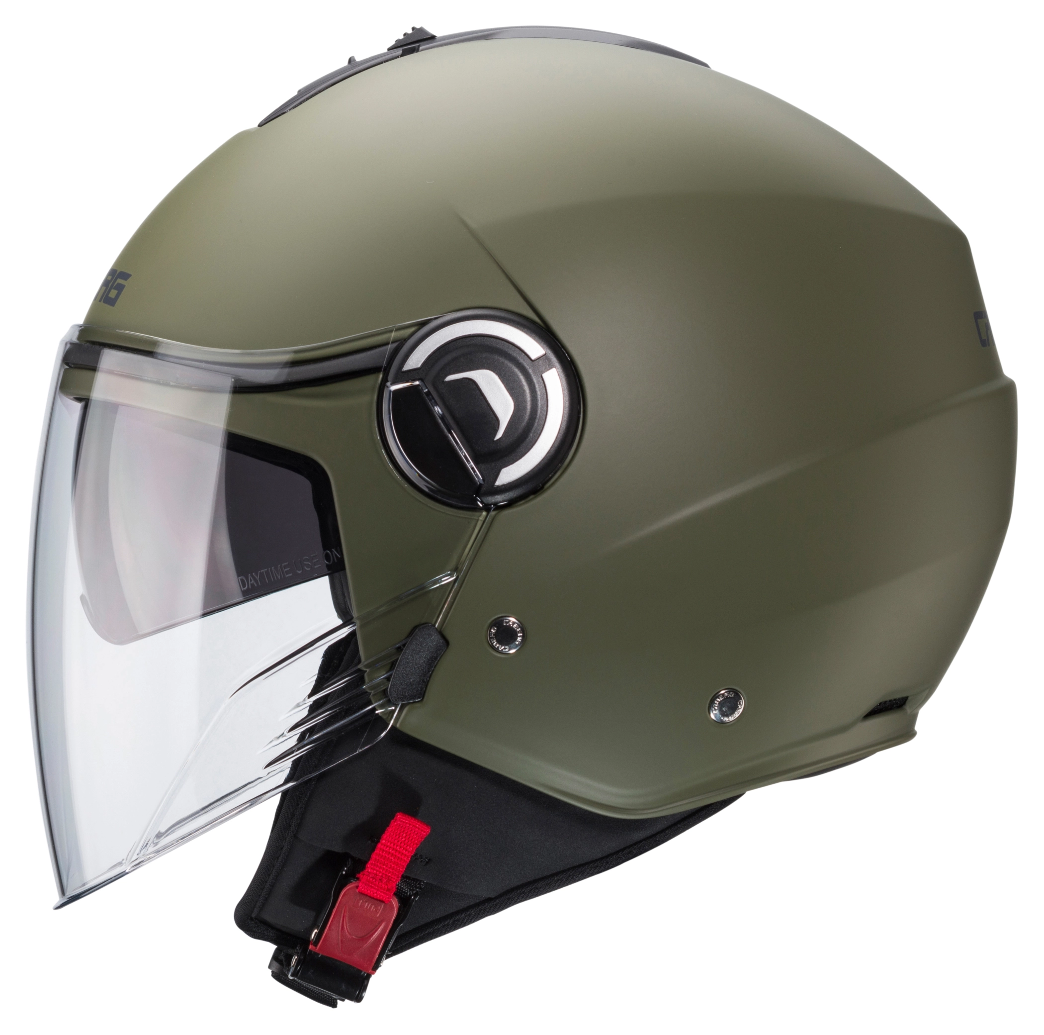 Caberg Riviera V4 X - Casque Jet Modulable, Taille XS (53/54 Cm), Couleur Rouge Mat, Double Visière, Préparation Bluetooth